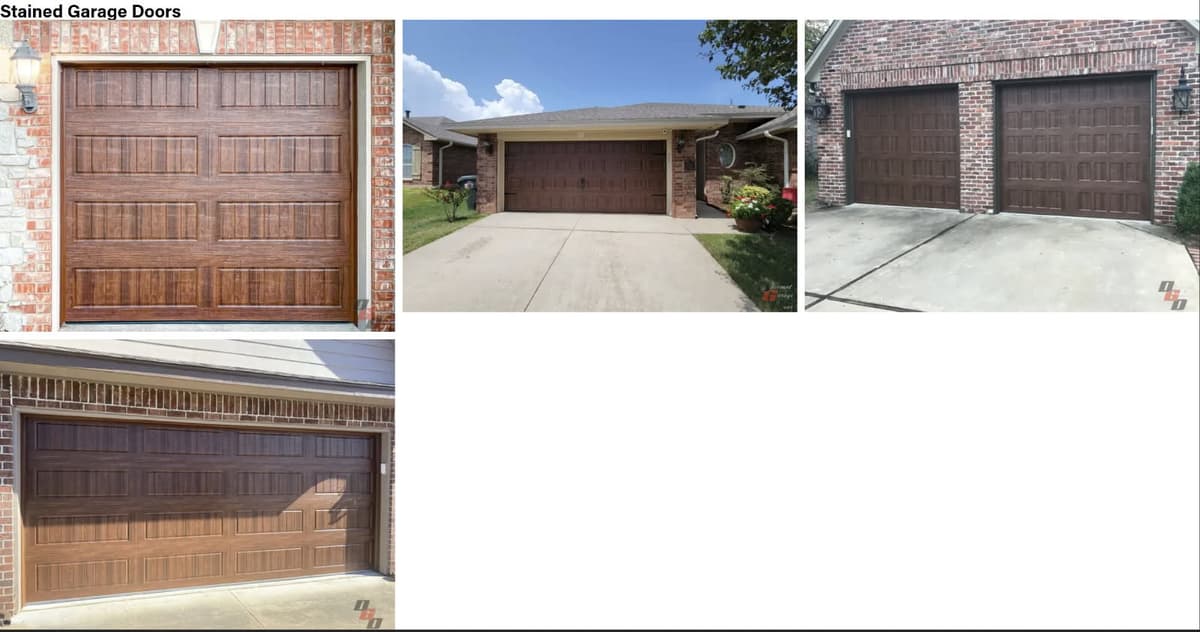 Stained Garage Doors
